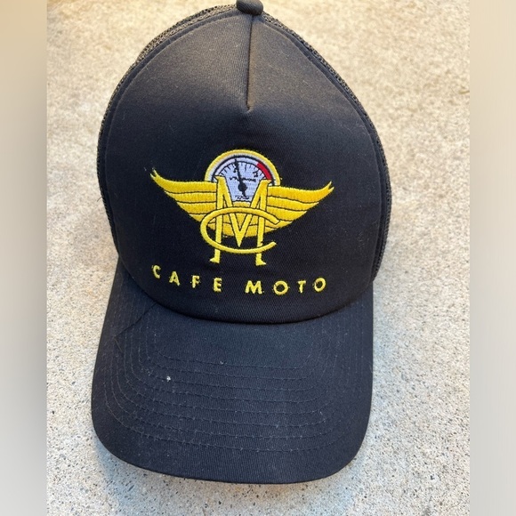 Cafe Moto Snapback Hat Cap Black Spell-Out Logo One Size Craft Coffee Racer SD - Picture 3 of 9